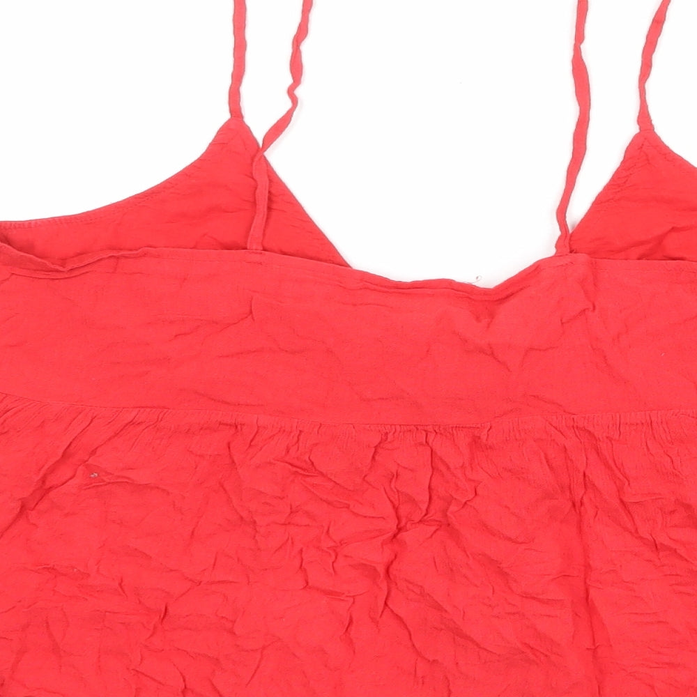 Womens UK Size 12 New Look Red Basic Tank