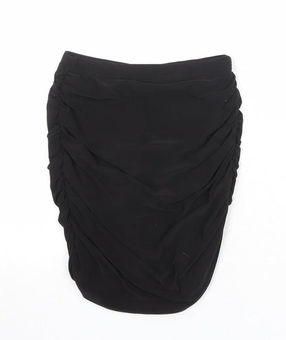 PRETTYLITTLETHING Womens Black Polyester Bandage Skirt Size 4