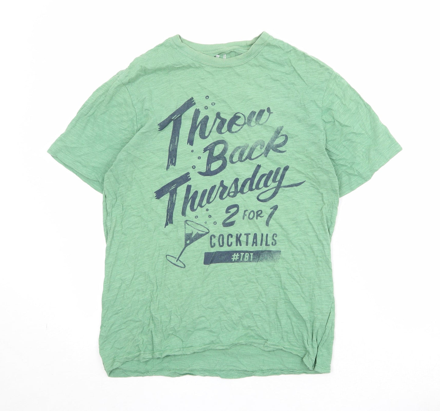 Womens UK Size S Gap Green Basic T-Shirt