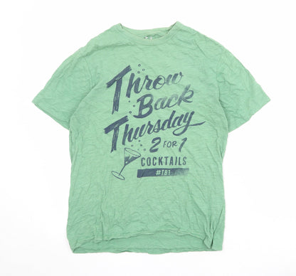 Womens UK Size S Gap Green Basic T-Shirt