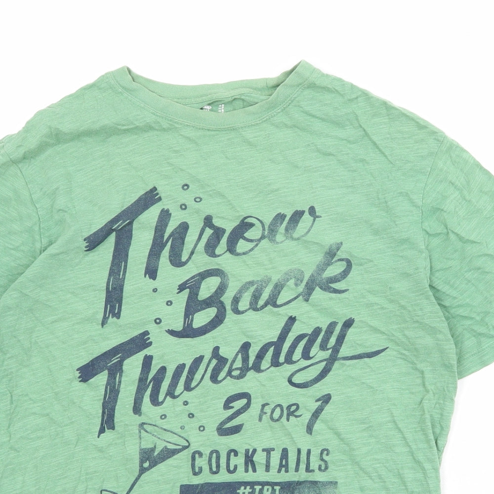 Womens UK Size S Gap Green Basic T-Shirt
