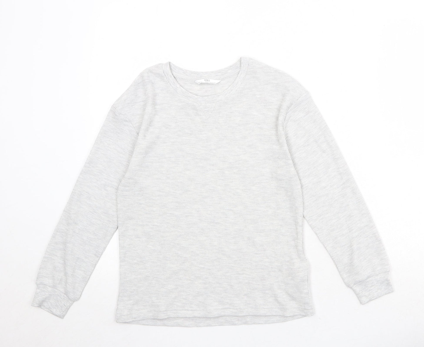 Marks and Spencer Boys Grey Cotton Pullover Sweatshirt Size 9-10 Years Pullover