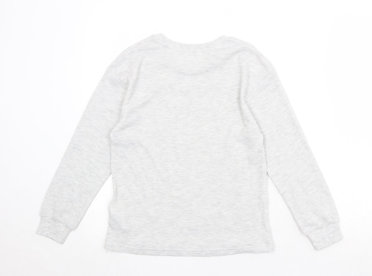 Marks and Spencer Boys Grey Cotton Pullover Sweatshirt Size 9-10 Years Pullover