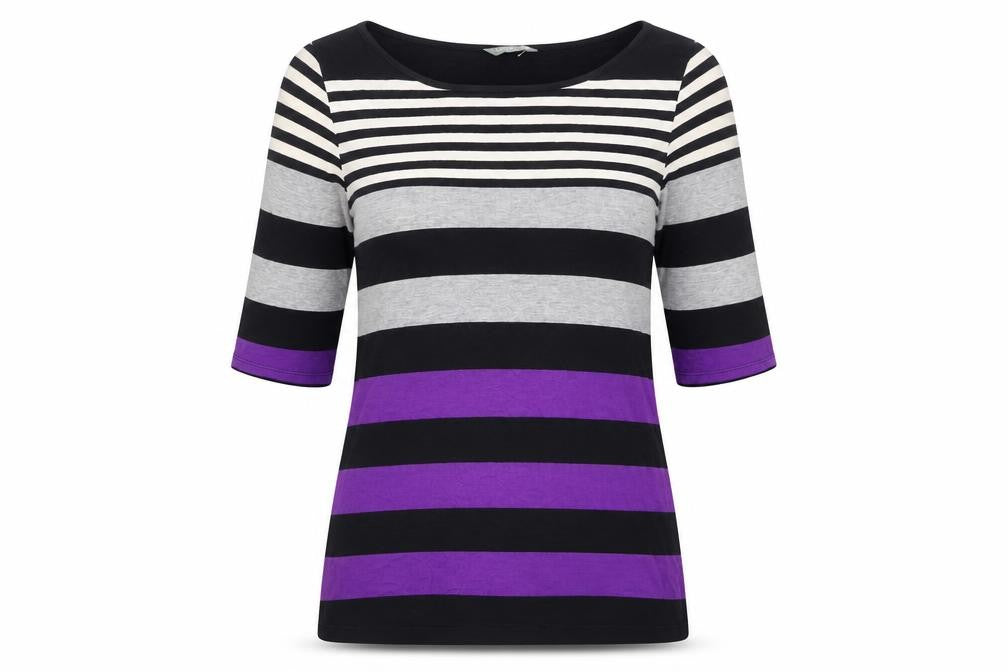 Womens UK Size 8 Marks and Spencer Multicoloured Basic T-Shirt