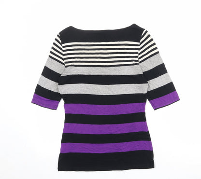 Womens UK Size 8 Marks and Spencer Multicoloured Basic T-Shirt