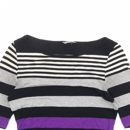 Womens UK Size 8 Marks and Spencer Multicoloured Basic T-Shirt