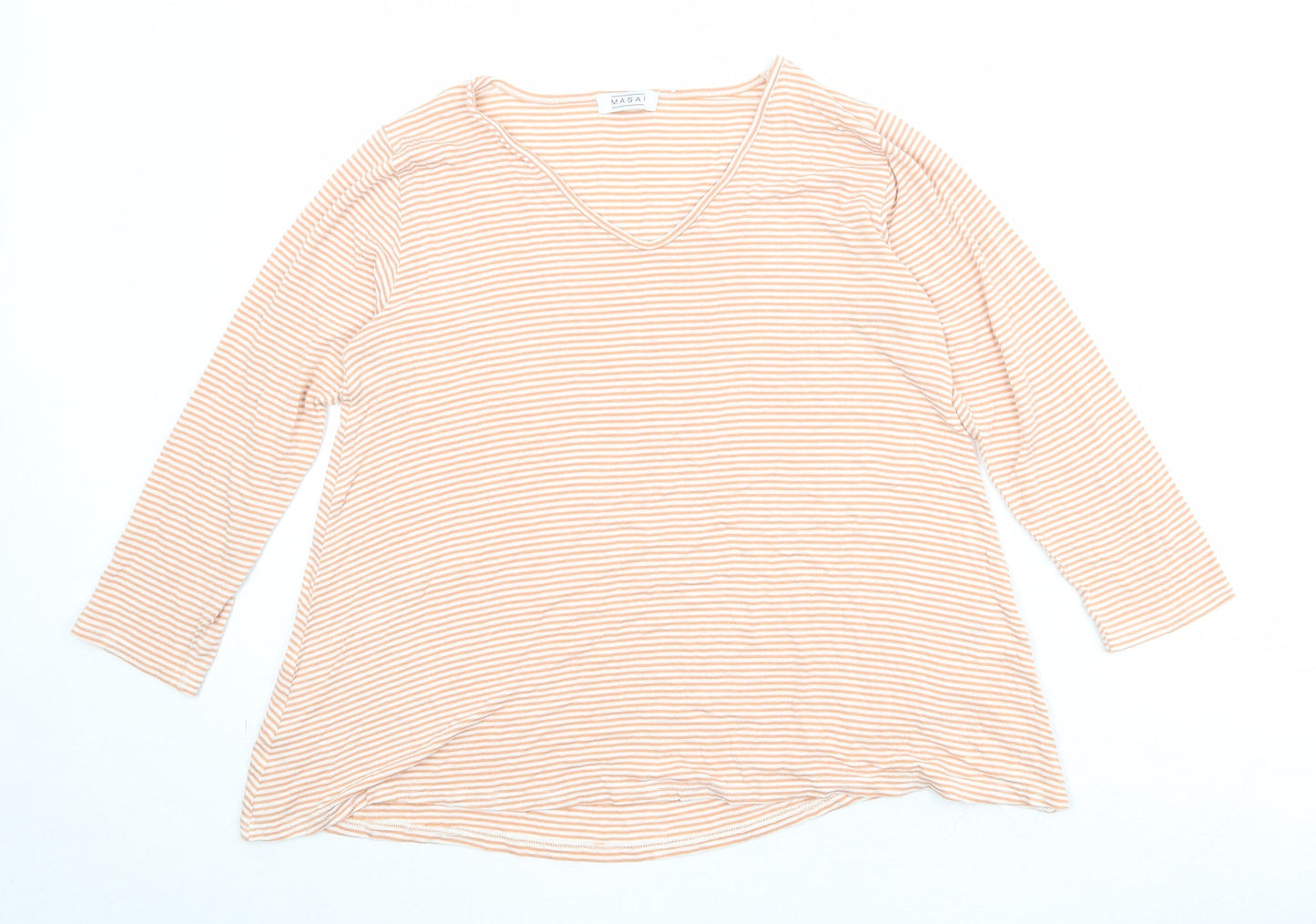Womens UK Size M Masai Orange Basic T-Shirt