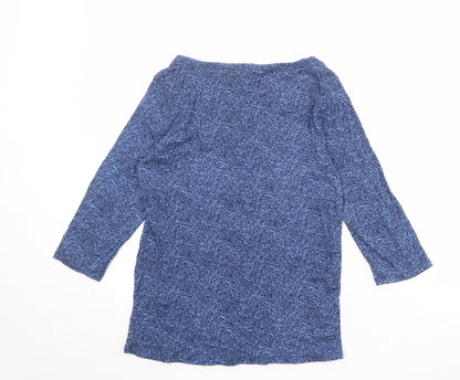Womens UK Size 12 Marks and Spencer Blue Basic Blouse