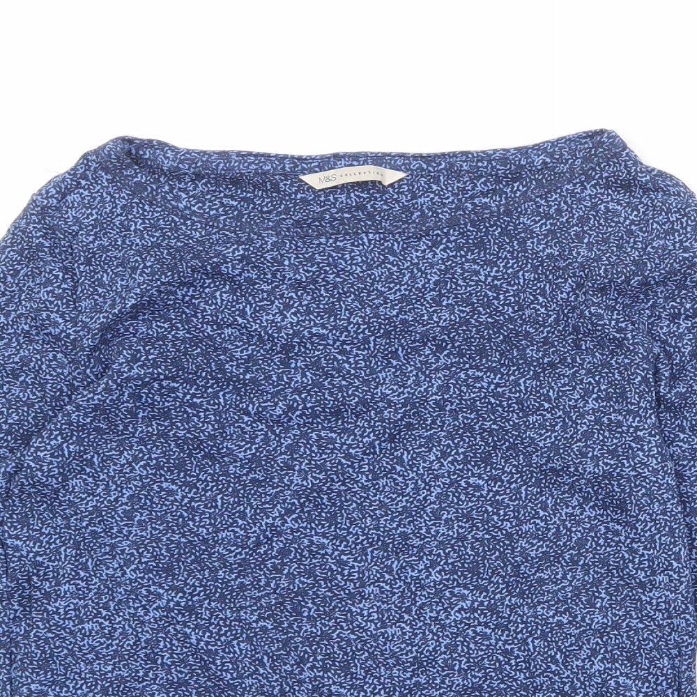 Womens UK Size 12 Marks and Spencer Blue Basic Blouse