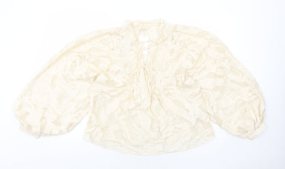 Womens UK Size S H&M Ivory Basic Blouse