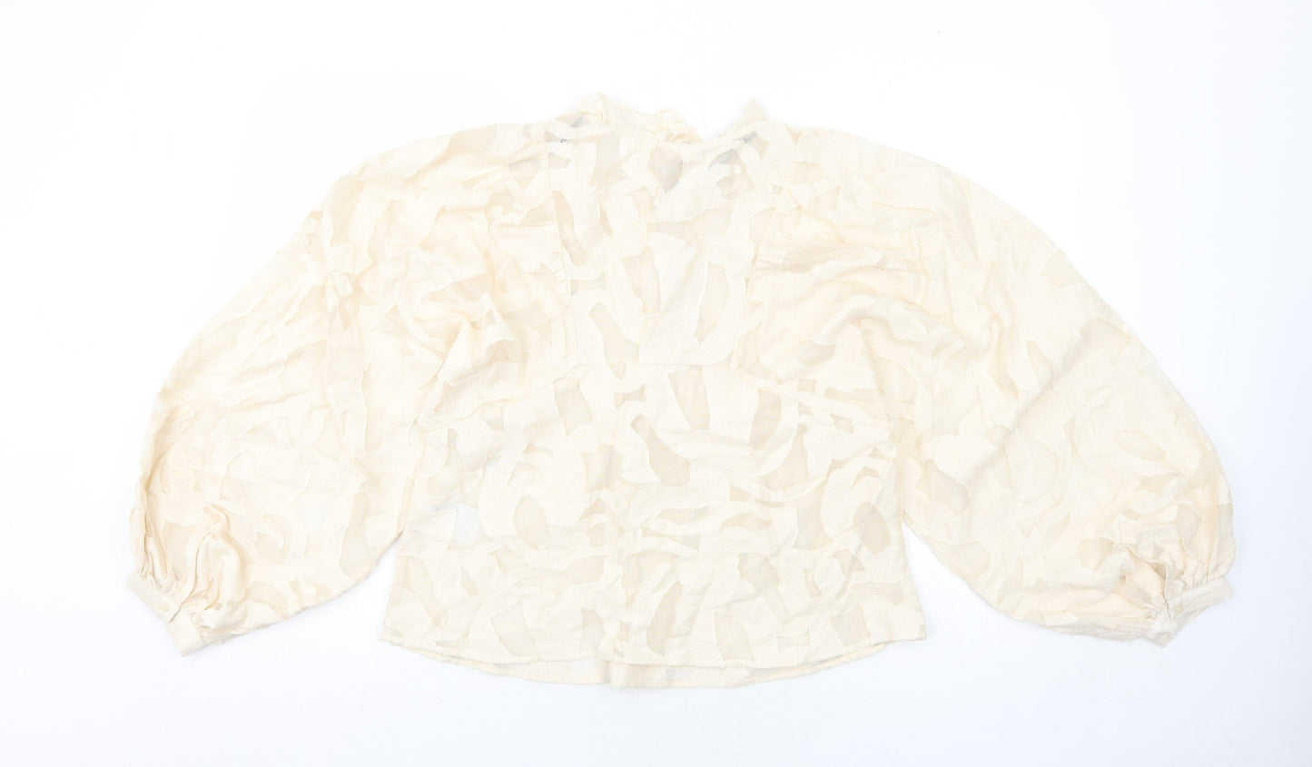 Womens UK Size S H&M Ivory Basic Blouse