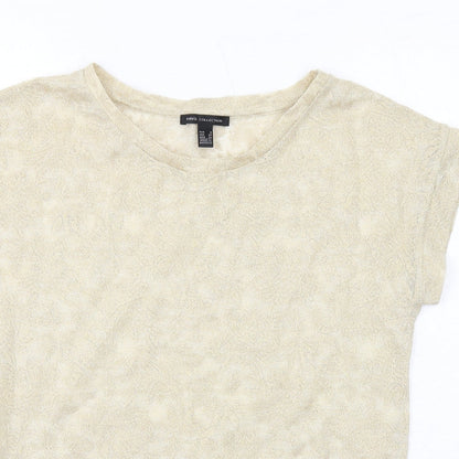 Womens UK Size S Mango Gold Basic Blouse