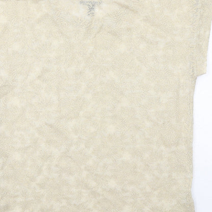 Womens UK Size S Mango Gold Basic Blouse