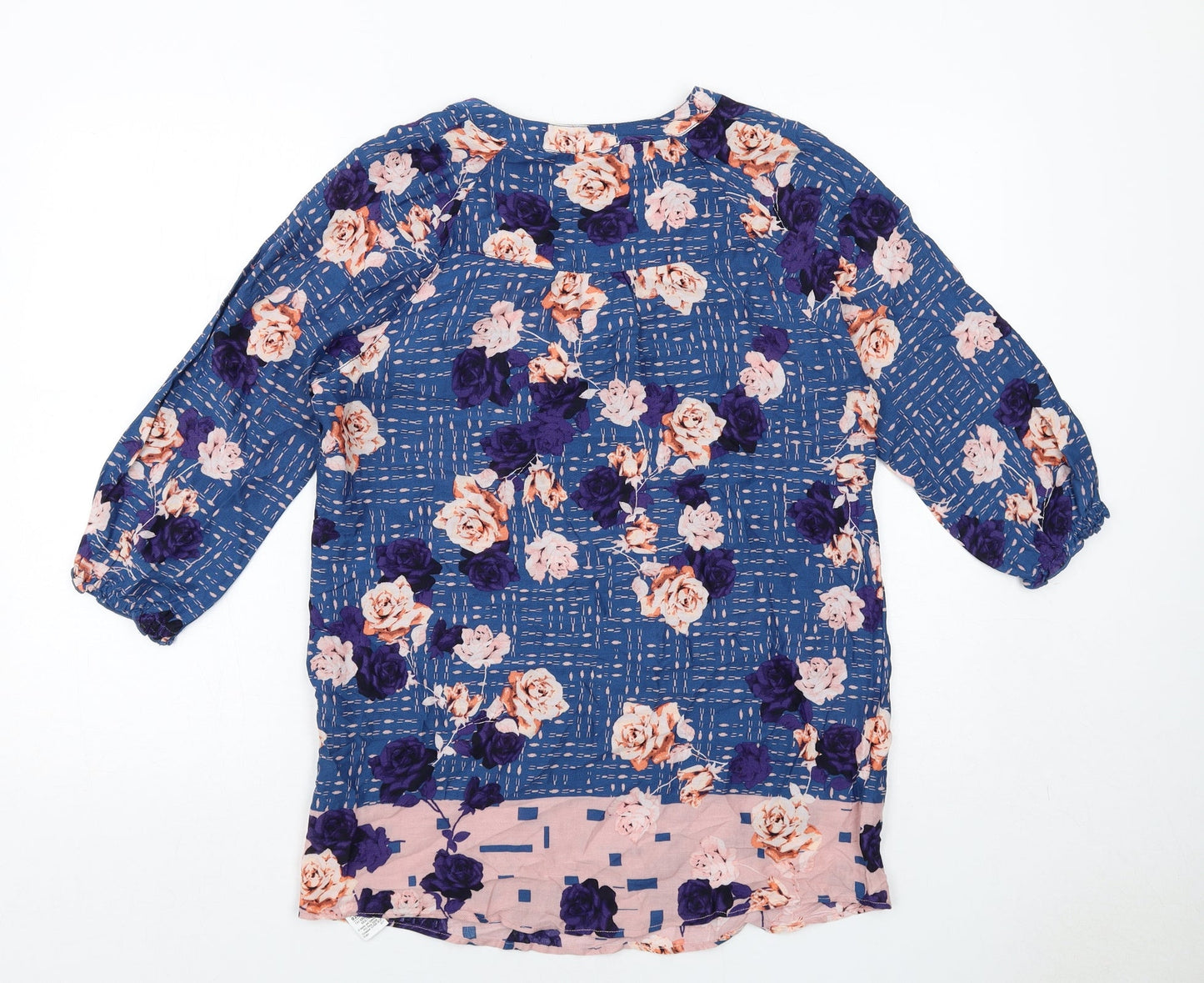 Womens UK Size 8 Marks and Spencer Blue Basic Blouse