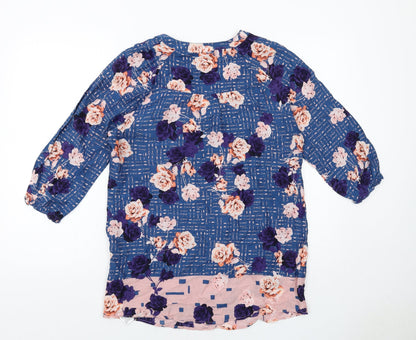 Womens UK Size 8 Marks and Spencer Blue Basic Blouse