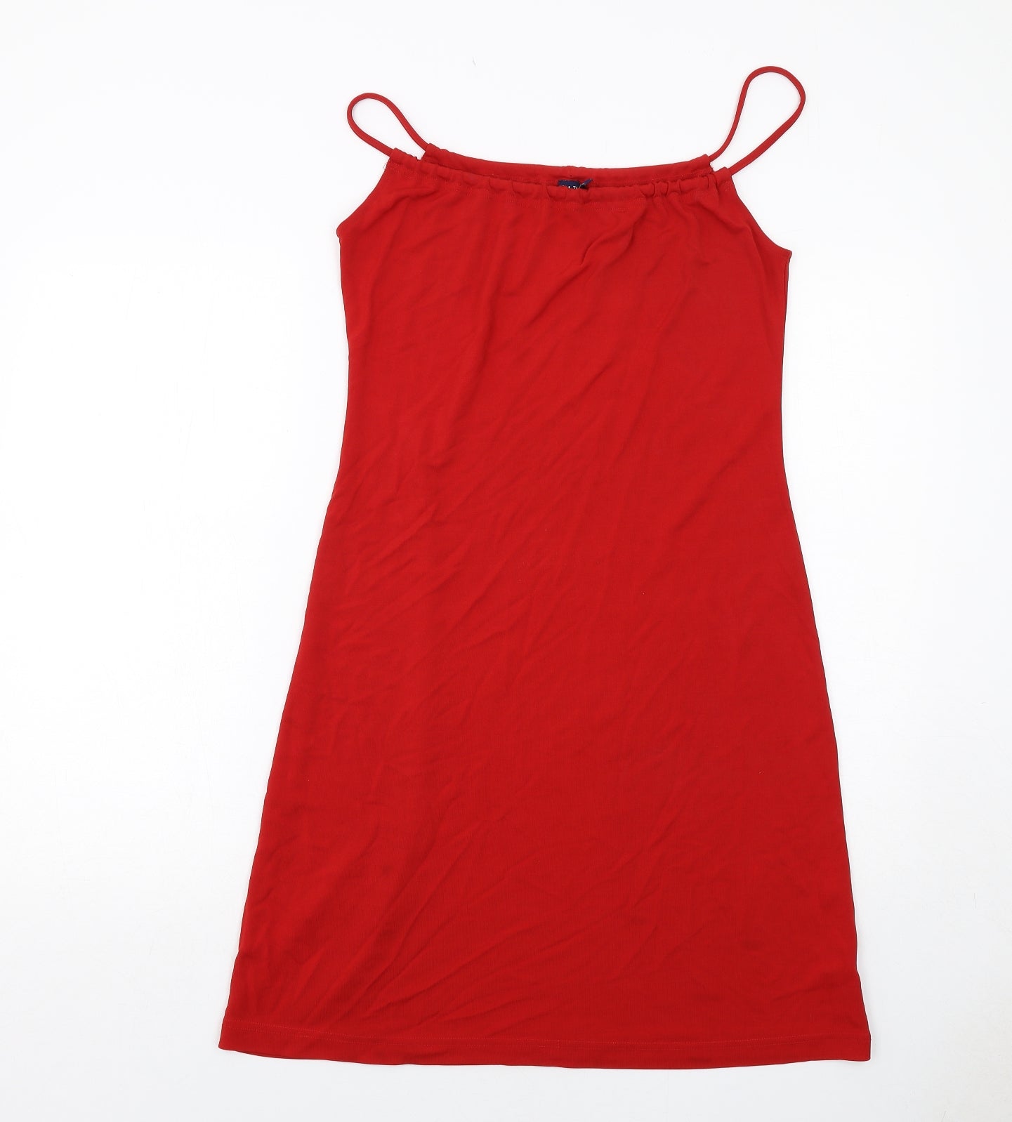 Gap Womens Red Polyester Tank Dress Size M Round Neck Pullover
