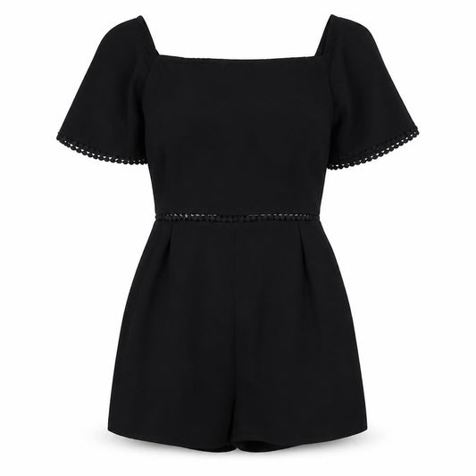 Womens UK Size 6 In the Style Black Playsuit One-Piece