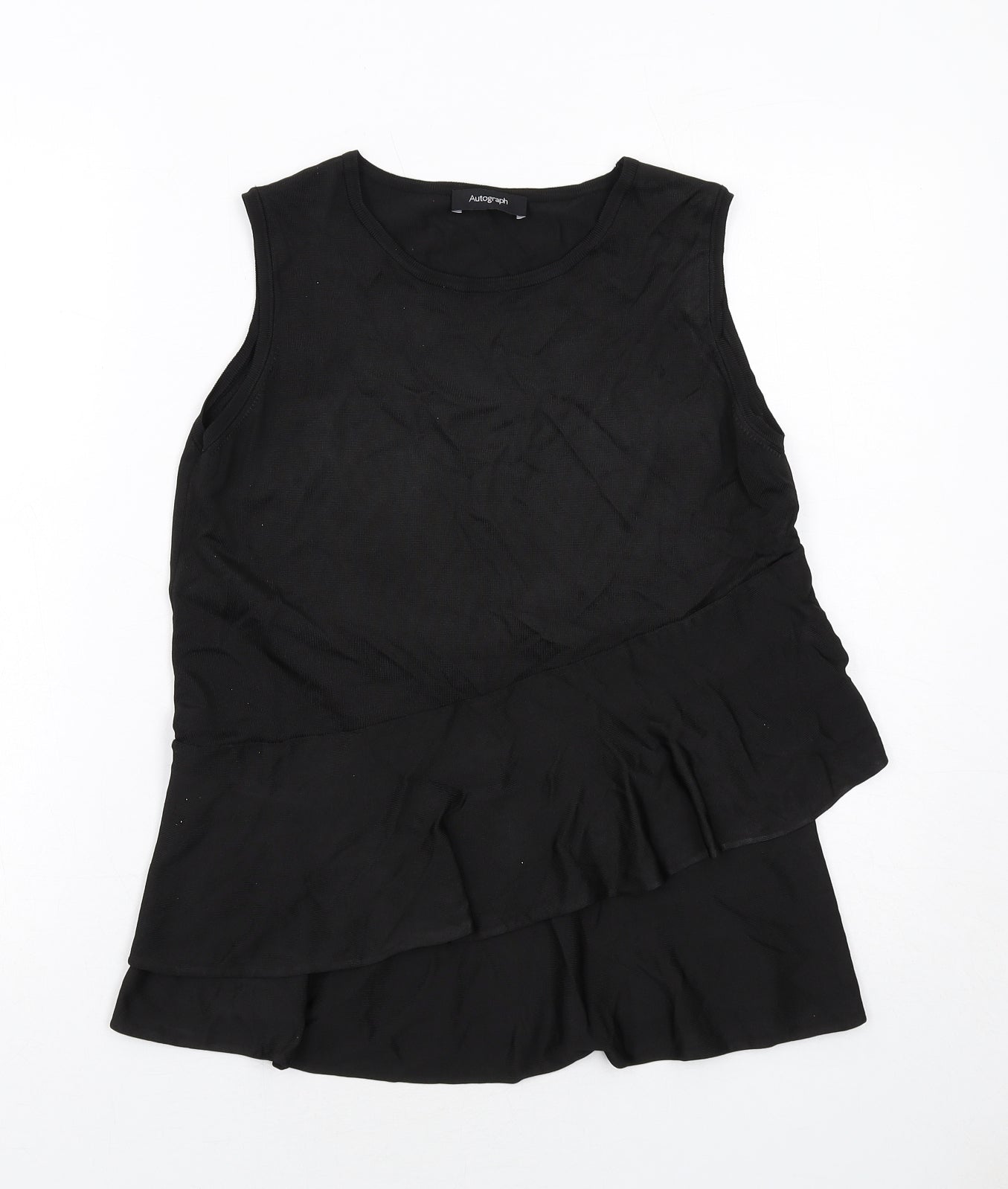 Womens UK Size 10 Marks and Spencer Black Basic Tank