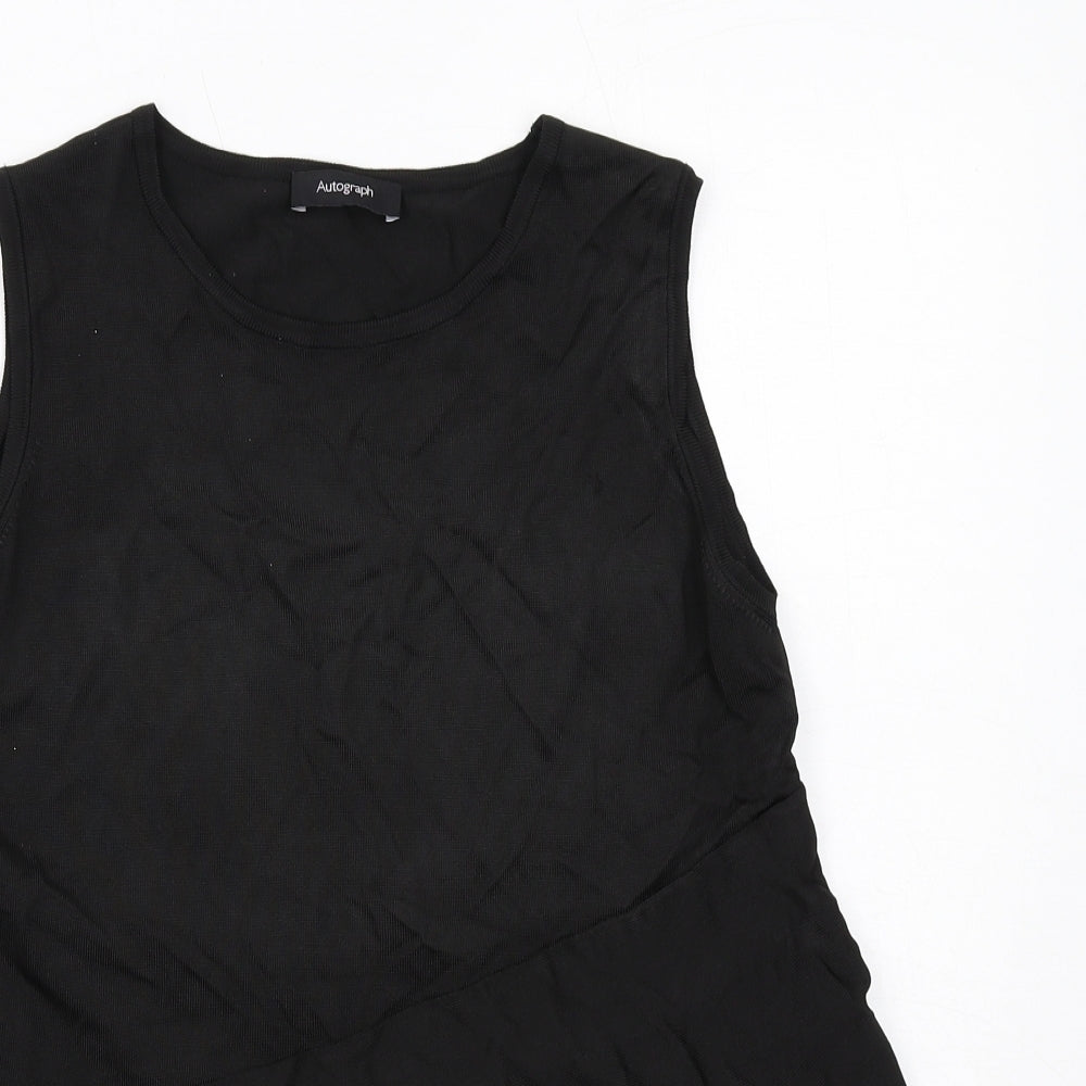 Womens UK Size 10 Marks and Spencer Black Basic Tank