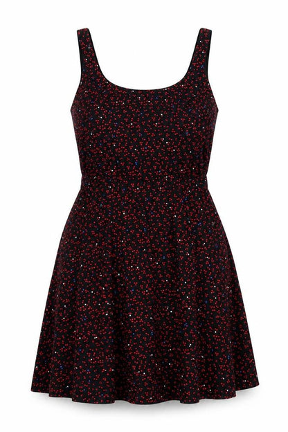 Gap Womens Black Geometric Cotton A-Line Size 6 Round Neck Zip