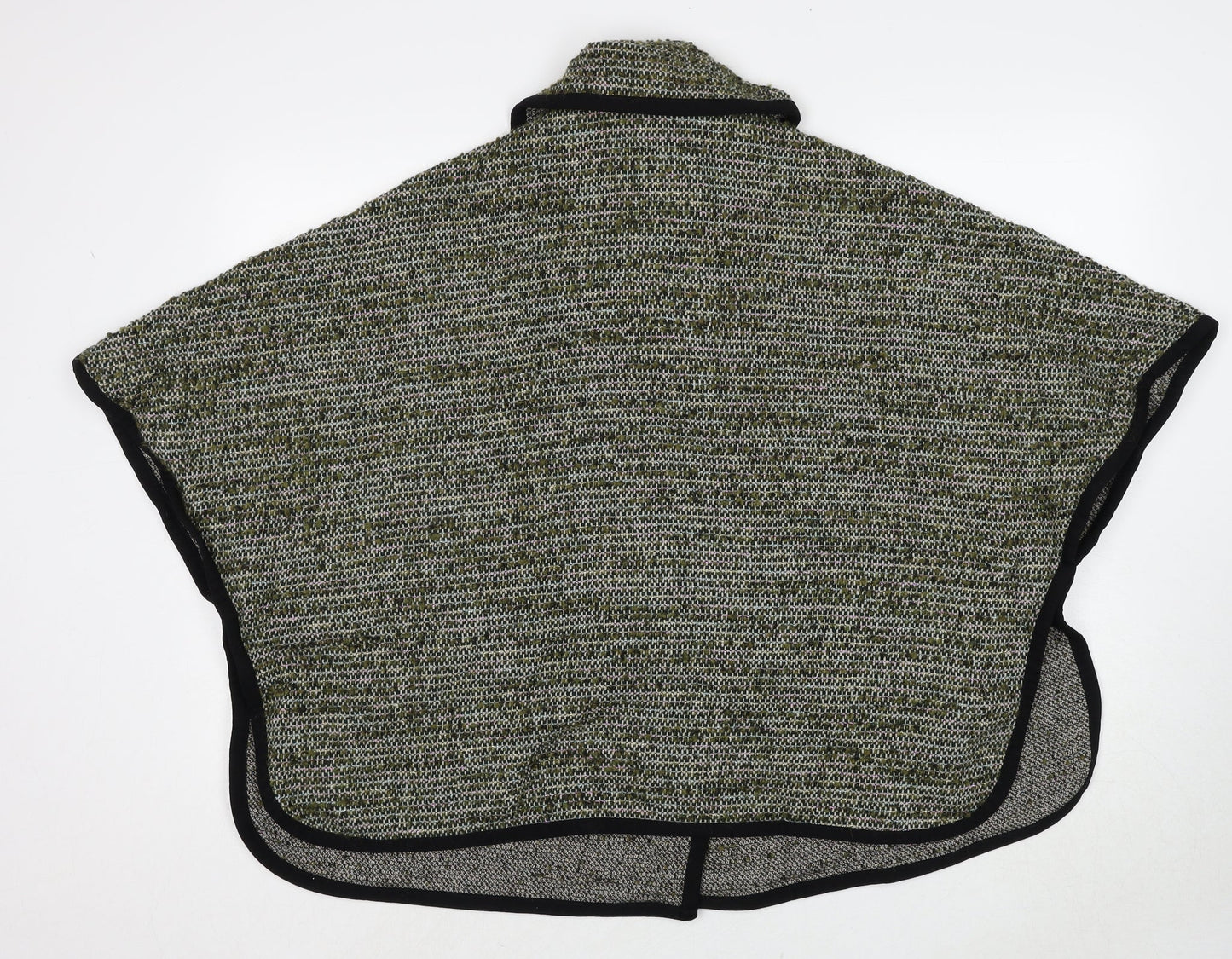 Ferrache Womens Green Roll Neck Wool Cardigan Jumper One Size