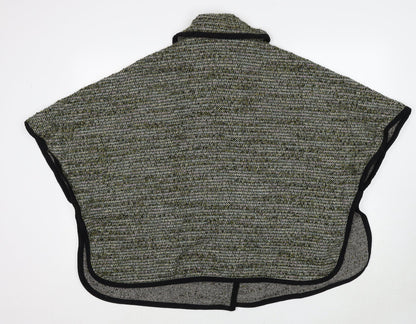 Ferrache Womens Green Roll Neck Wool Cardigan Jumper One Size