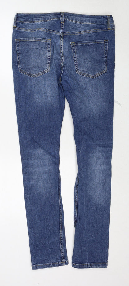 Womens UK Size 32 in Topman Regular Fit Skinny Blue Jeans