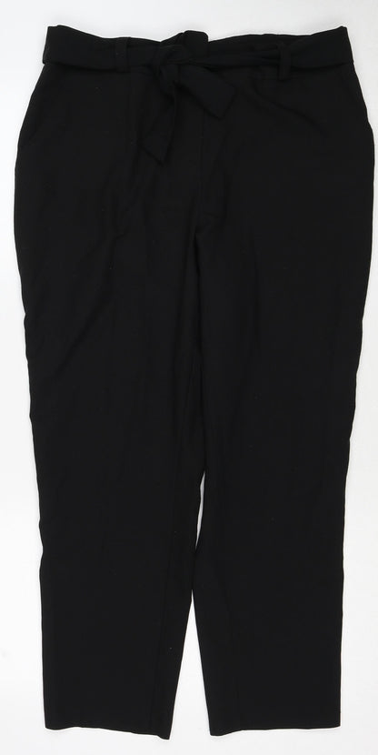 Womens UK Size 14 Dorothy Perkins Regular Fit  Black Trousers