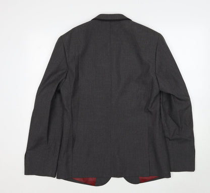 Mens UK Size 38 Burton Regular Grey Suit Jacket