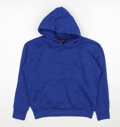 Urban Road Boys Blue Cotton Pullover Hoodie Size 9-10 Years Pullover