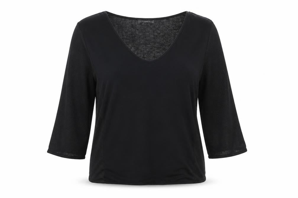 Womens UK Size M Zara Black Basic Blouse