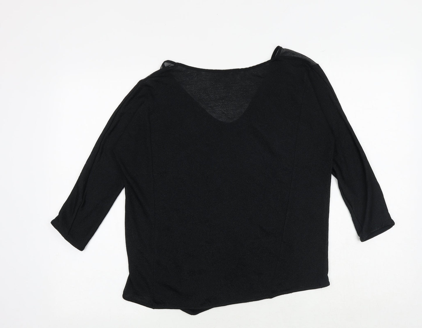 Womens UK Size M Zara Black Basic Blouse