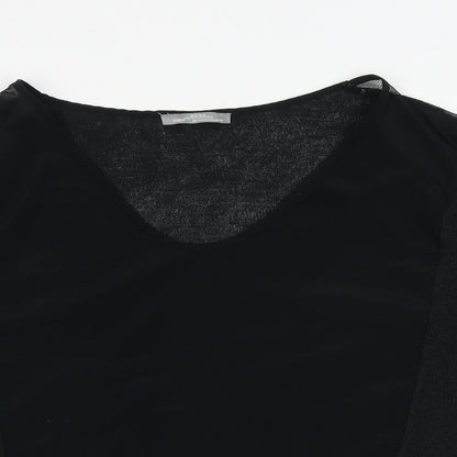 Womens UK Size M Zara Black Basic Blouse