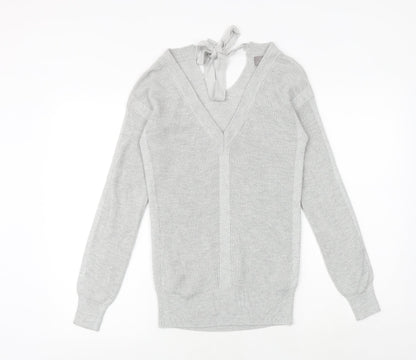Womens UK Size 8 NEXT Silver Pullover Jumper