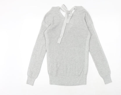 Womens UK Size 8 NEXT Silver Pullover Jumper