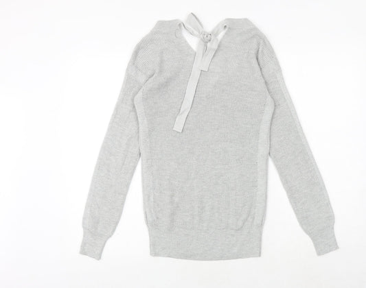 Womens UK Size 8 NEXT Silver Pullover Jumper