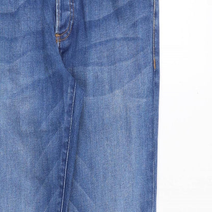 Mens UK Size 30 in Topman Regular Fit Straight Blue Jeans