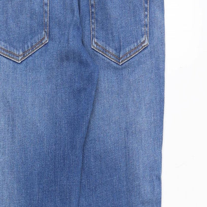 Mens UK Size 30 in Topman Regular Fit Straight Blue Jeans