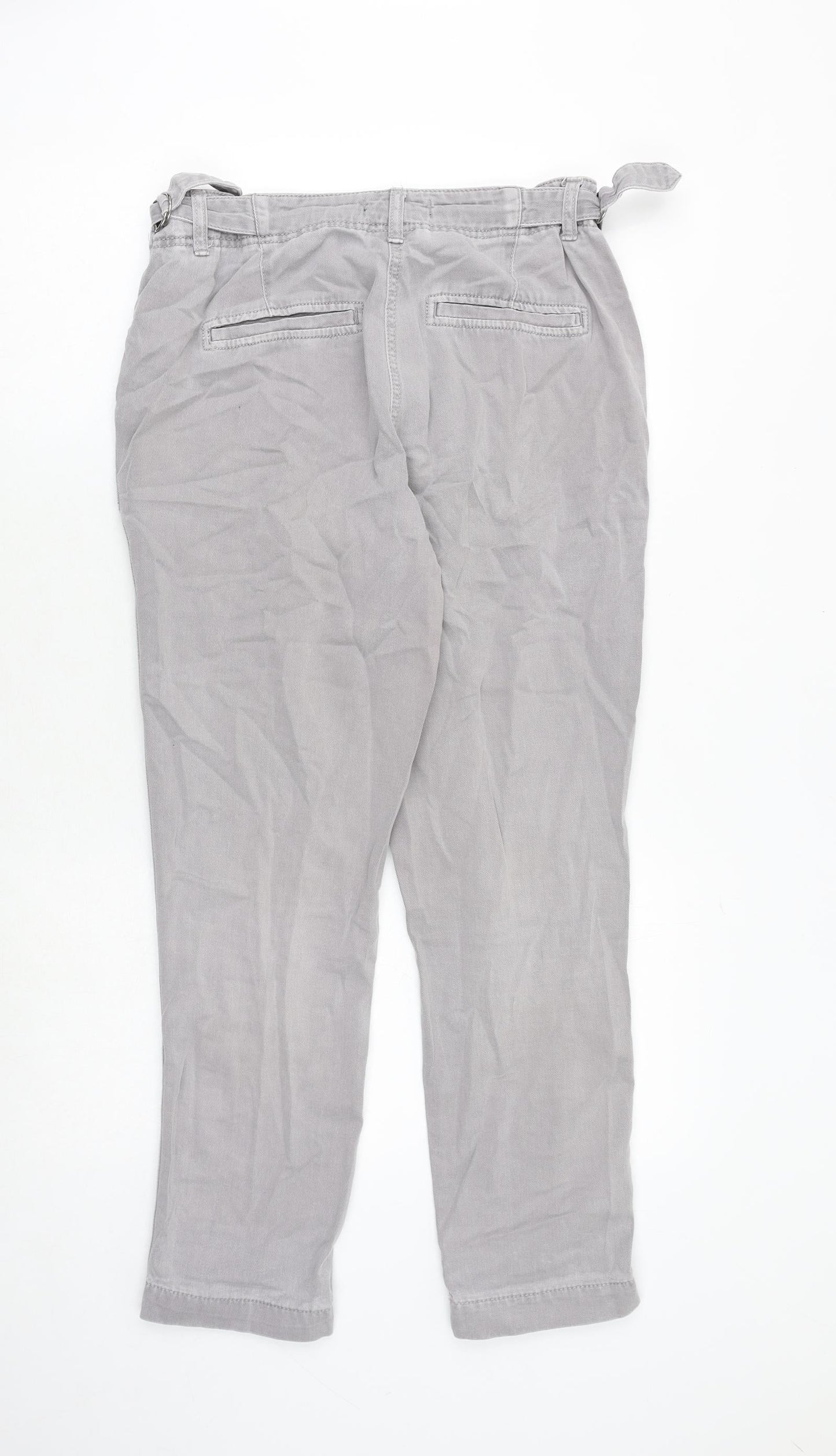 NEXT Womens Grey Cotton Straight Jeans Size 10 Regular Zip