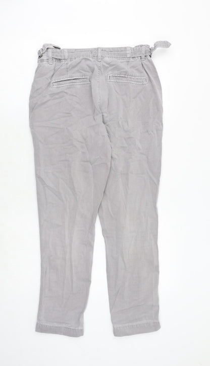 NEXT Womens Grey Cotton Straight Jeans Size 10 Regular Zip