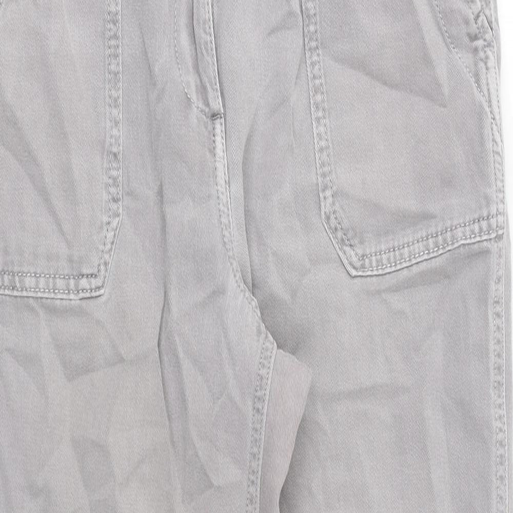 NEXT Womens Grey Cotton Straight Jeans Size 10 Regular Zip