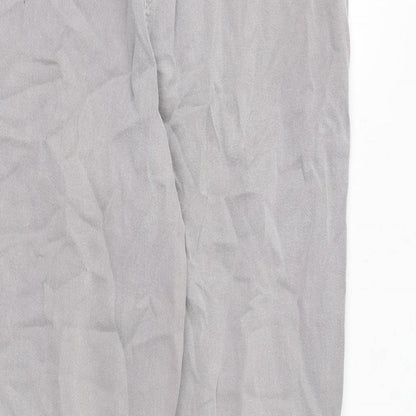 NEXT Womens Grey Cotton Straight Jeans Size 10 Regular Zip