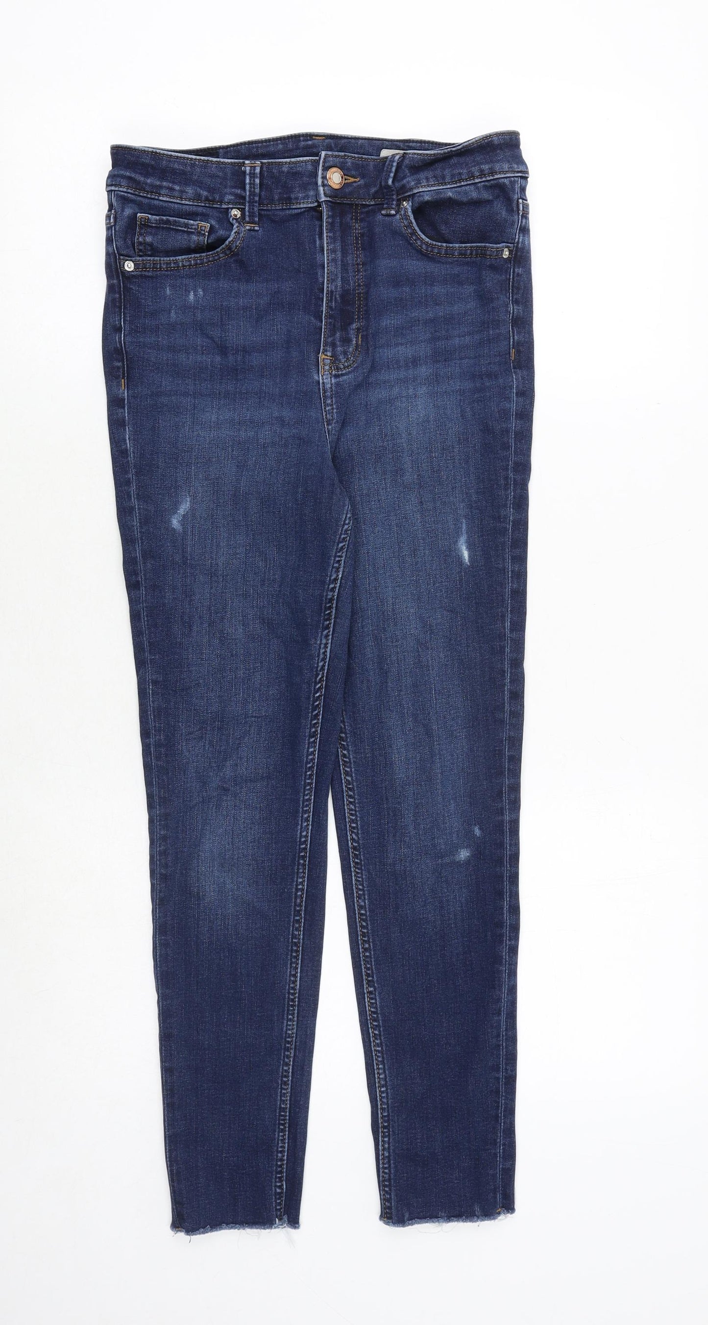 Womens UK Size 10 Marks and Spencer Regular Fit Skinny Blue Jeans