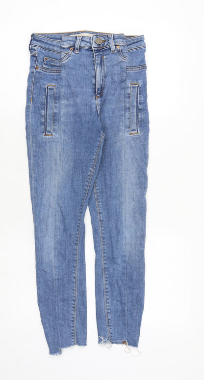 ASOS Womens Blue Cotton Skinny Jeans Size 26 in Regular Zip