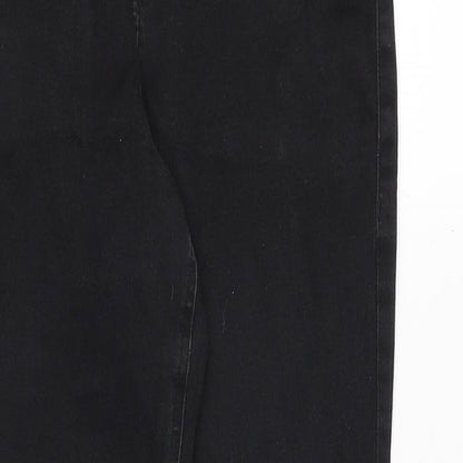 Marks and Spencer Womens Black Cotton Skinny Jeans Size 12 Regular Zip