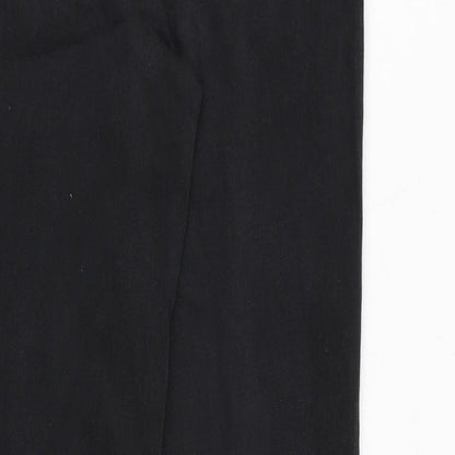 Marks and Spencer Womens Black Cotton Skinny Jeans Size 12 Regular Zip