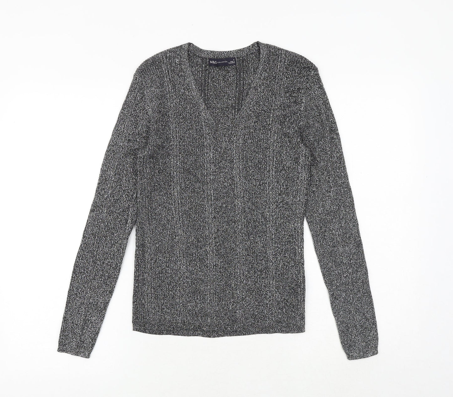 Womens UK Size 8 Marks and Spencer Silver Basic Blouse