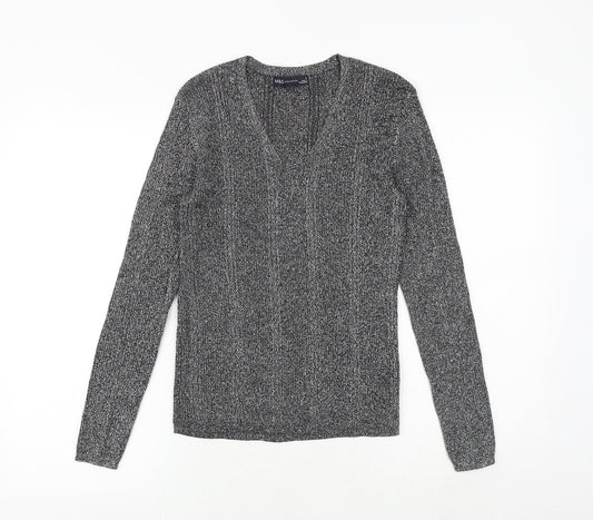 Womens UK Size 8 Marks and Spencer Silver Basic Blouse