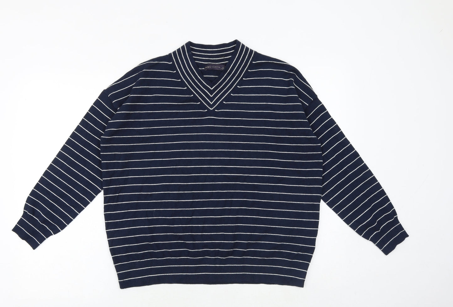 Womens UK Size M Marks and Spencer Blue Pullover Jumper