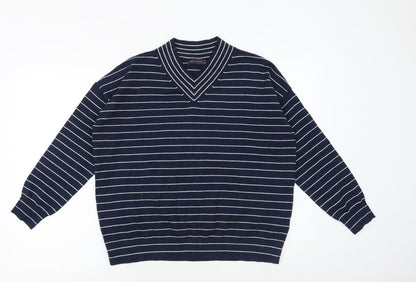 Womens UK Size M Marks and Spencer Blue Pullover Jumper